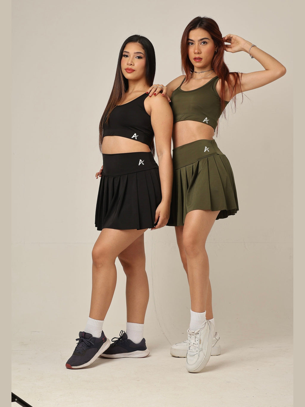 Set falda pantalón con crop top